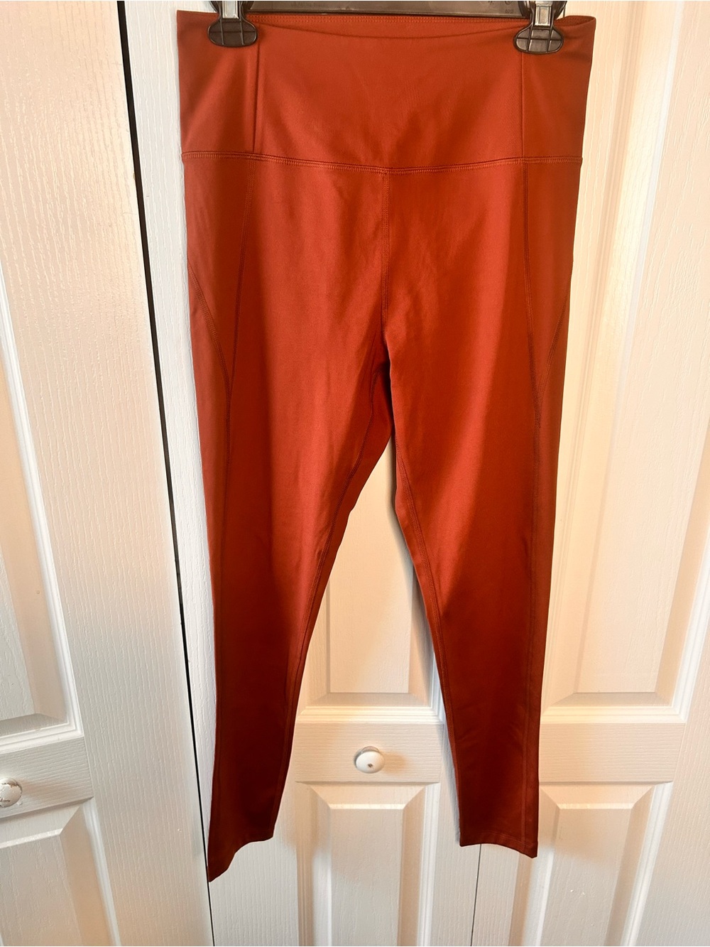 Girlfriend Collective Size Large High-Waist Full Length Rust Yoga Leggings